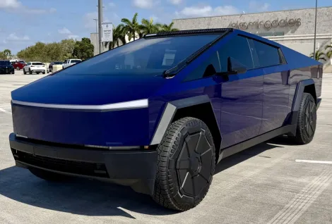 112-Mile 2024 Tesla Cybertruck Cyberbeast AWD Foundation Series, photo from Bring a Trailer